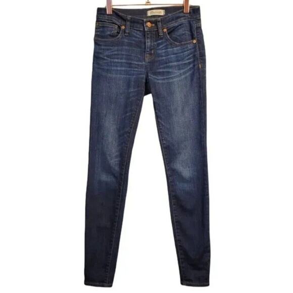 Madewell Skinny Skinny Ankle Jeans Size 25x28 Medium Blue Stretch Denim - Picture 3 of 8